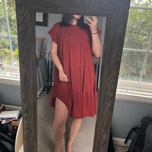 Entro Rust Red Mini Dress